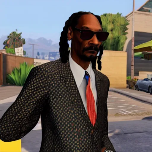 Prompt: snoop dogg in gta 5 cover