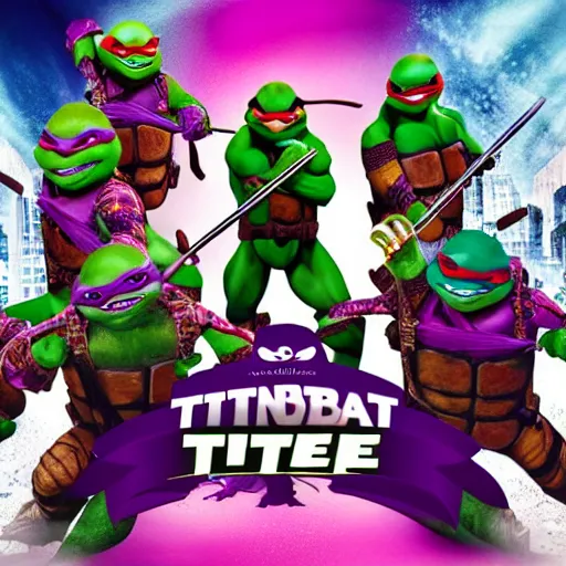 Prompt: teenage mutant ninja turtles luxury perfume ad