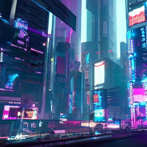 Cyberpunk City, AAA Game, RTX On, RTX 3080ti, 3D Render | Stable Diffusion