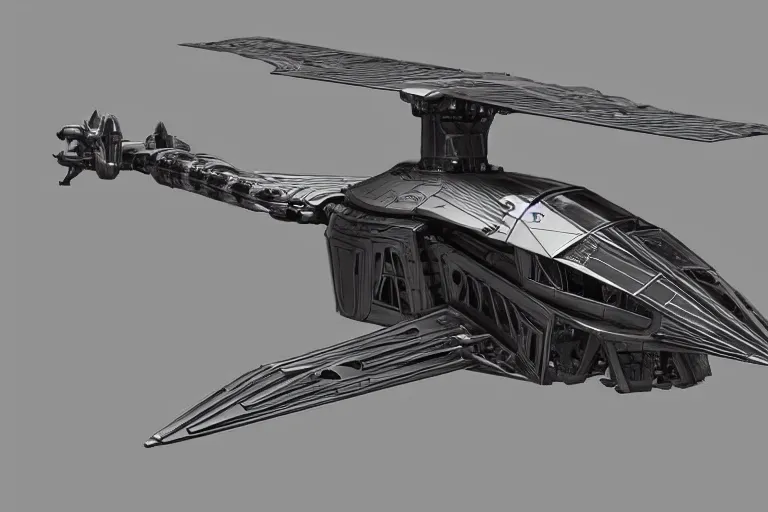 Image similar to concept art of a futuristic helicopter, in gunmetal grey, extremely symmetrical, blueprint schematics, top down view, bottom view, side view, aggressive panels, mecha inspired, russian chopper, minigun turret, robotic, highly detailed, artstation, pinterest, super realistic, houdini 3 d, octane render