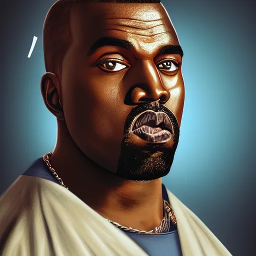 Prompt: Depiction of Kanye West as a Russian President, Russian flag on the background, happy Kanye, extremely detailed eyes, fantastic details, full face, mouth, trending on artstation, pixiv, cgsociety, hyperdetailed, Unreal Engine, 4k, 8k ultra HD, Stanley Artgerm Lau, Ross draws, James Jean Marc Simonetti Ruan Jia, Mandy Jurgens, Artgerm and William-Adolphe Burger Sakimichan