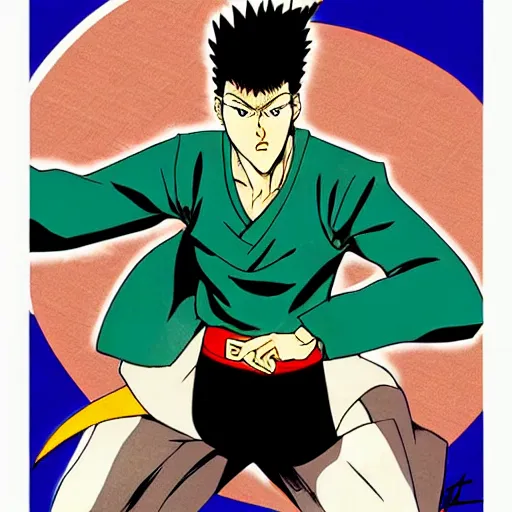 Prompt: young boy angry, kuwabara hairstyle, art by hirohiko araki, jotaro kujo, kakyoin, manga page, action pose, manga cover