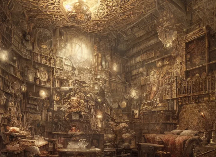 Prompt: a room by adonna khare and akihiko yoshida