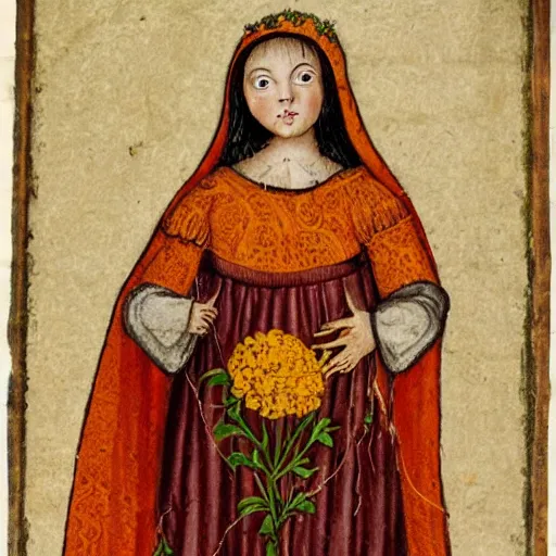 Image similar to medieval marigold lady
