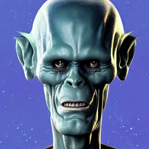 Image similar to digital art of Jim Carrey disguised as aliens extraterrestrial, artstation,8k, detailed,hd,hq,award winning art