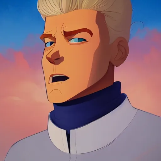 Image similar to face icon stylized minimalist the new adventures of johnny quest, loftis, cory behance hd by jesper ejsing, by rhads, makoto shinkai and lois van baarle, ilya kuvshinov, rossdraws global illumination