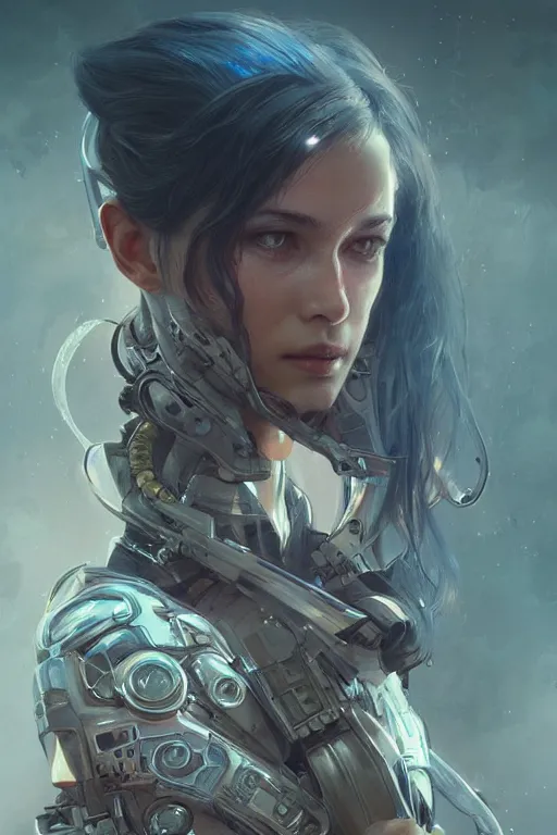 Image similar to ultra realistic illustration, hacknaut cyberpunk, sci - fi, fantasy, intricate, elegant, highly detailed, digital painting, artstation, concept art, smooth, sharp focus, illustration, art by artgerm and greg rutkowski and alphonse mucha