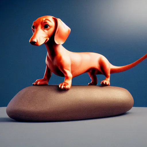 Image similar to Dachshund bonsai, the god of small scissors!!, pitchburn devils!, security rhox, sauroform hybrid, forbidding spirit!!, guardian project, hackrobat!!!, cinematic, hyper realistic, detailed, 8k, octane render.