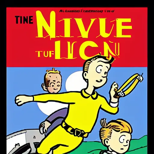 Prompt: the adventure of tintin, by herge