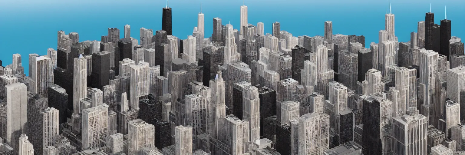 Prompt: Rendering of the Chicago skyline