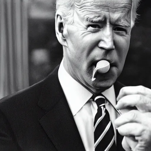 Image similar to joe biden licking lollypop