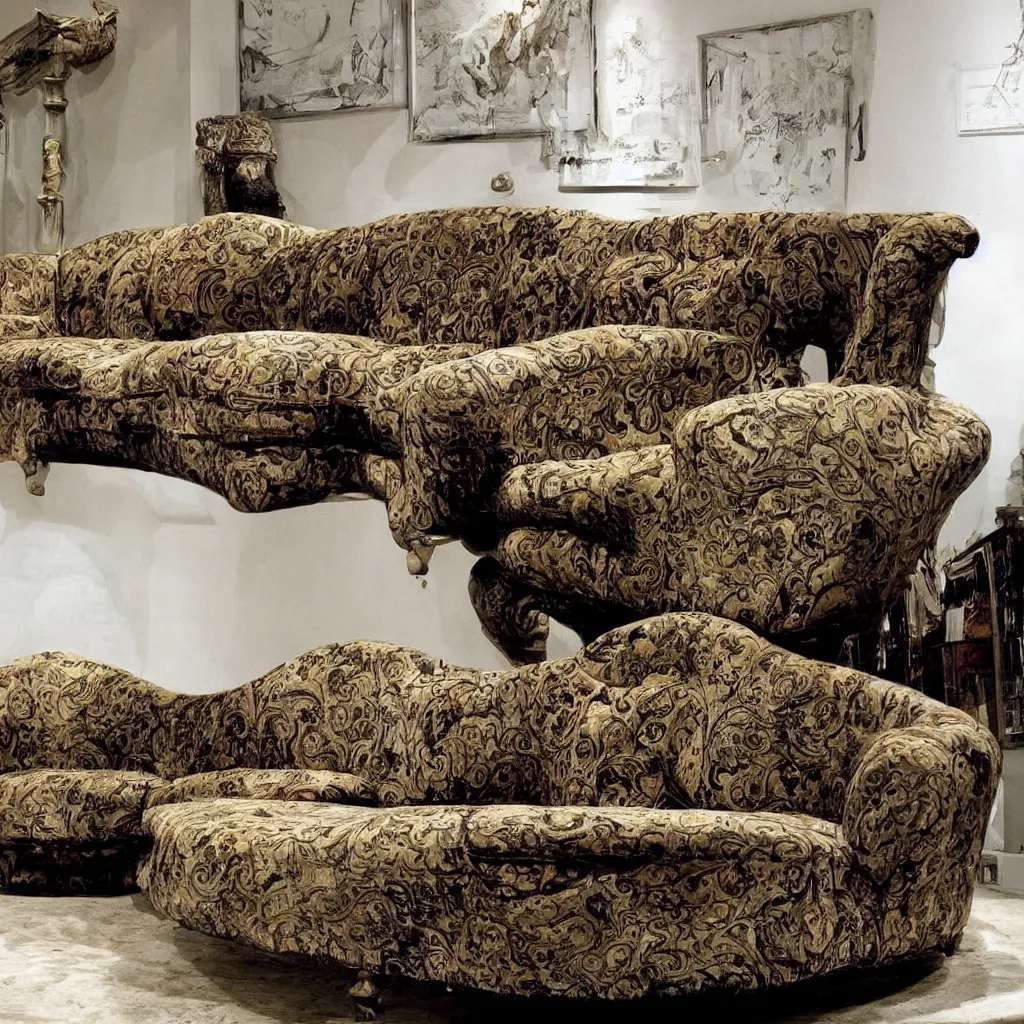 Prompt: sofa designed by salvador dali