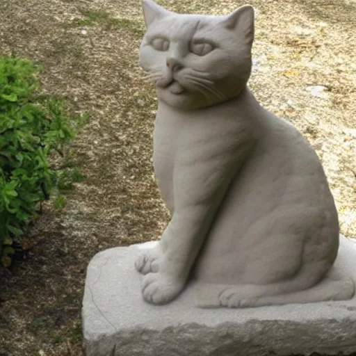 Image similar to stone statue of a cat