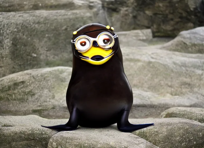 Image similar to sea lion as a minion