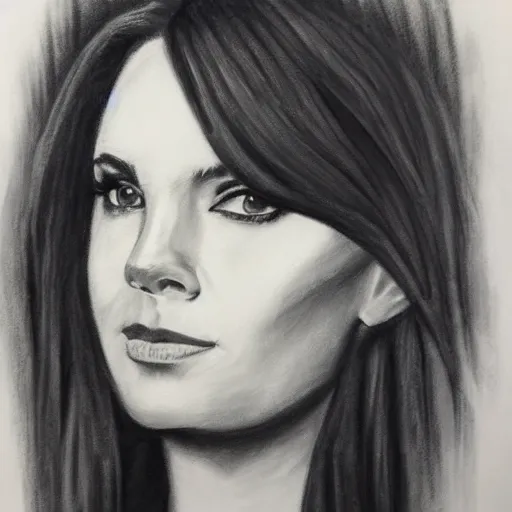 Image similar to charcoal painting of emma