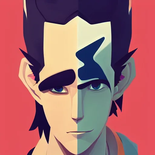 Image similar to face icon stylized minimalist space dandy, loftis, cory behance hd by jesper ejsing, by rhads, makoto shinkai and lois van baarle, ilya kuvshinov, rossdraws global illumination