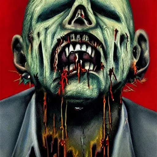 Prompt: ‘George Floyd zombie, hyper realism, horror’ n 4