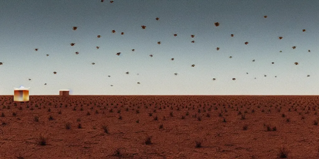 Prompt: real white honeycomb organic building with dripping honey by tomas gabzdil libertiny sitting on the arizona desert, film still from the movie directed by denis villeneuve arrival movie aesthetic with art direction by zdzisław beksinski, telephoto lens, shallow depth of field