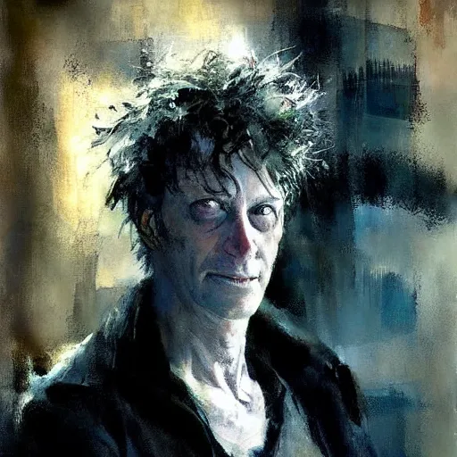 Image similar to the sandman by neil gaiman painted by jeremy mann