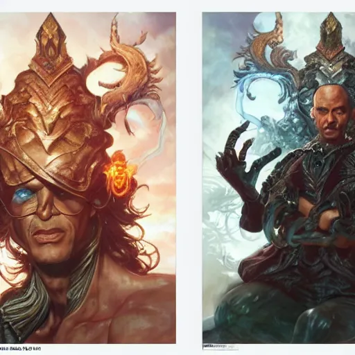 Image similar to shahrukh khan, fantasy character portrait, ultra realistic, wide angle, intricate details, the fifth element artifacts, highly detailed by peter mohrbacher, hajime sorayama, wayne barlowe, boris vallejo, paolo eleuteri serpier