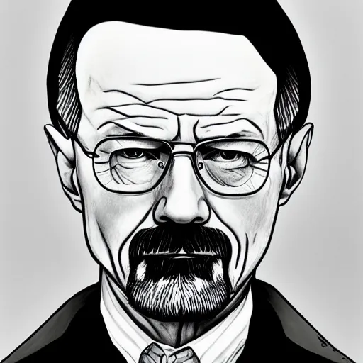 Prompt: Walter White, by Shinji Aramaki