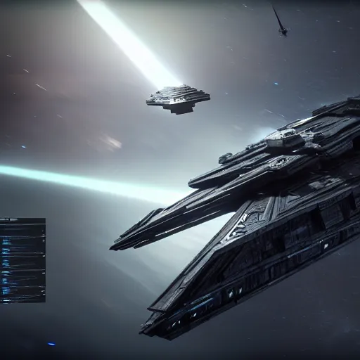 Imperial Star Destroyer, CGI cutscene, gritty, sci-fi, | Stable ...