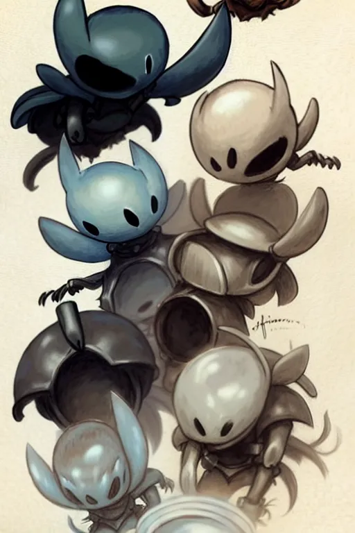 Image similar to ( ( ( ( ( 1 9 5 0 s hollow knight new characters. muted colors. ) ) ) ) ) by jean - baptiste monge!!!!!!!!!!!!!!!!!!!!!!!!!!!!!!