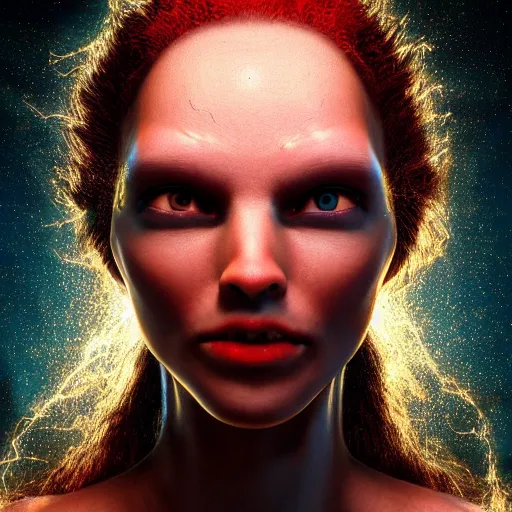 Image similar to I've discovered life, scientist, ecstatic, infinite power, manic, perfect eyes, full body shot, portrait, energized face, noble, medieval, vivid colors, elegant, concept art, sharp focus, digital art, Hyper-realistic, 4K, Unreal Engine, Highly Detailed, HD, Dramatic Lighting by Brom, trending on Artstation