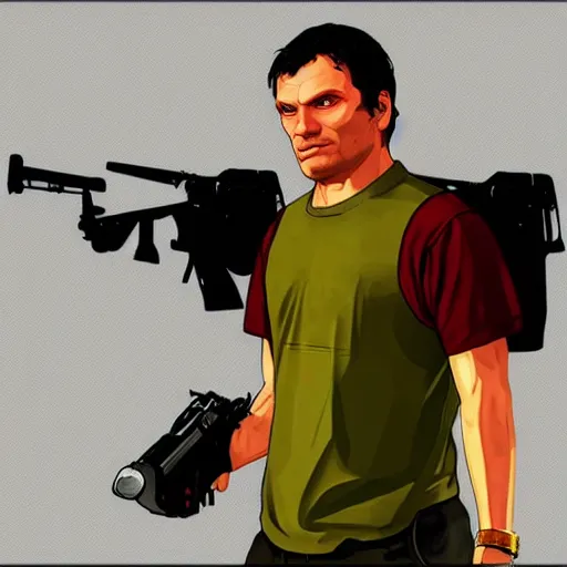 Image similar to leonardo as a gta v character