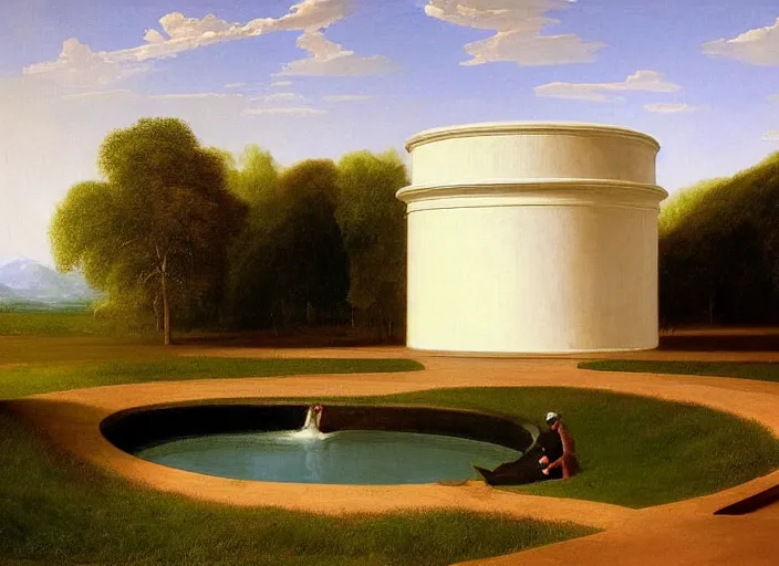 Image similar to painting of a james turrell artwork by thomas cole