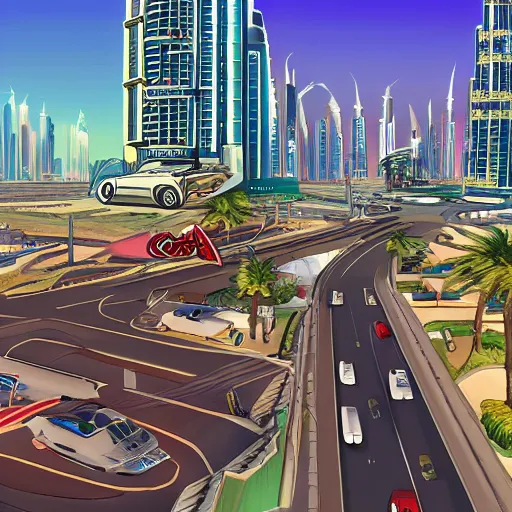 Image similar to gta : dubai, official fanart