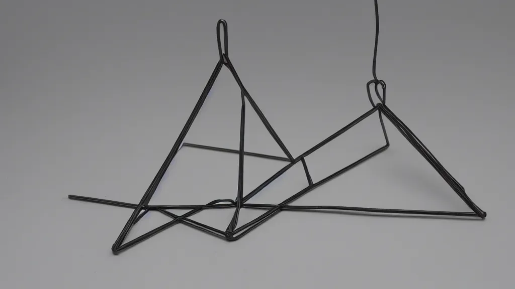 Prompt: wire - frame model astute campanile triangle ( s )