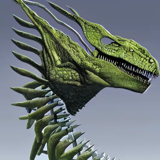 Prompt: a genetically engineered dinosaur, dna, rna, double helix shape, digital art, trending on artstation