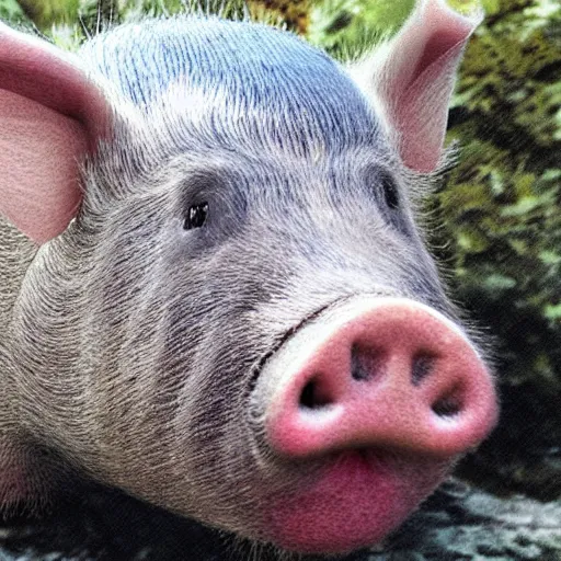 Prompt: A realistic photo of king pig