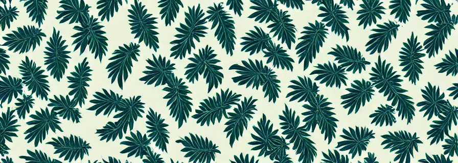 Prompt: pattern with coconuts and marijuana leaves in pastel colours