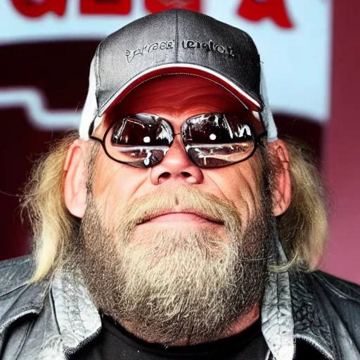 Prompt: Paul Teutul senior from American Chopper show as a walrus