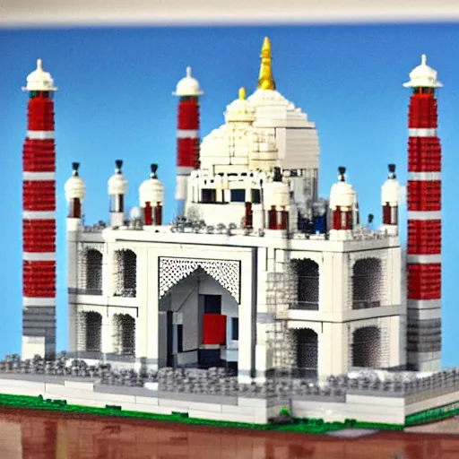 Prompt: Lego Taj Mahal