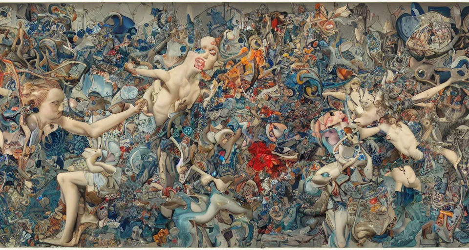 Image similar to the two complementary forces that make up all aspects and phenomena of life, by James Jean