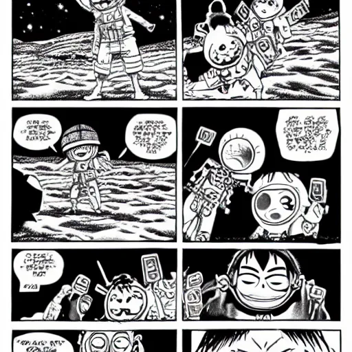 Image similar to luffy Moon landing by Eiichiro Oda