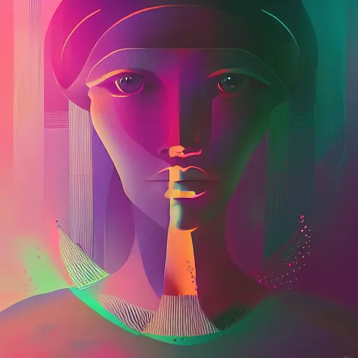 Image similar to a goddess by Petros Afshar and Beeple