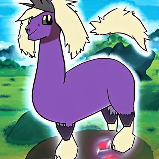 Image similar to a llama pokemon by ken sugimori