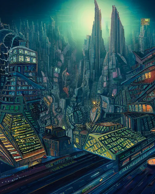 Prompt: a beautiful hyperdetailed rendering of city city by b. v. doshi, morning sun tron at night lake alien, archdaily, wallpaper, highly detailed, trending on artstation.