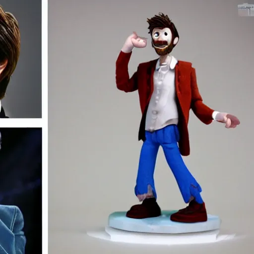 Prompt: david tennant claymation