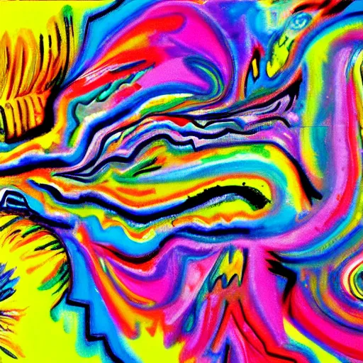 Prompt: the meaning of life, lsd, trippy, hyperactive, colourful, abstract art