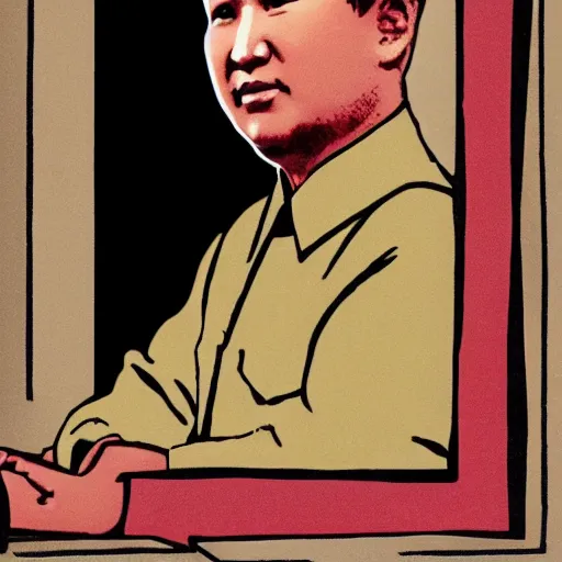 Prompt: Meow Zedong.