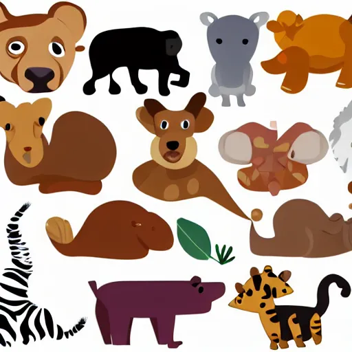 Image similar to animals clipart round