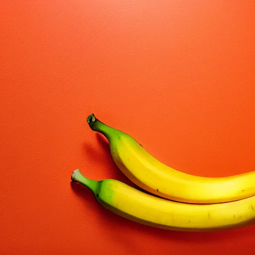 Prompt: A ultra high resolution studio photo of a banana, studio lighting, orange background, 8k.