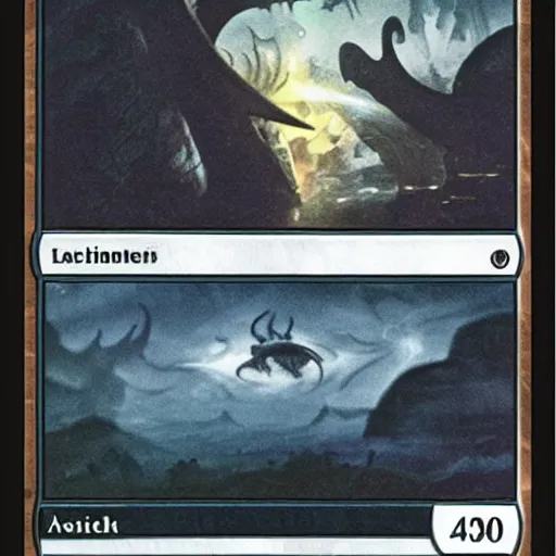 Image similar to very high resolution photo of magic the gathering card called the abyss.