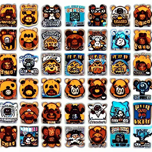 Image similar to in the style of max prentis and deathburger and laurie greasley a vector e-sports sticker logo of a teddy bear, highly detailed, colourful, 8k wallpaper