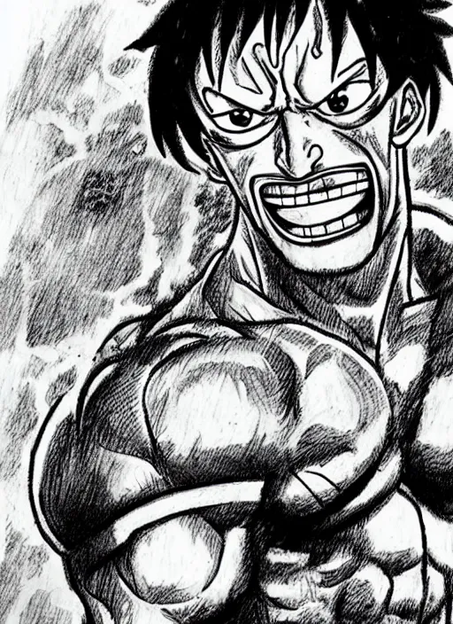 Prompt: dwayne johnson as character in one piece manga, sketch by eiichiro oda, amazing likeness. very detailed.